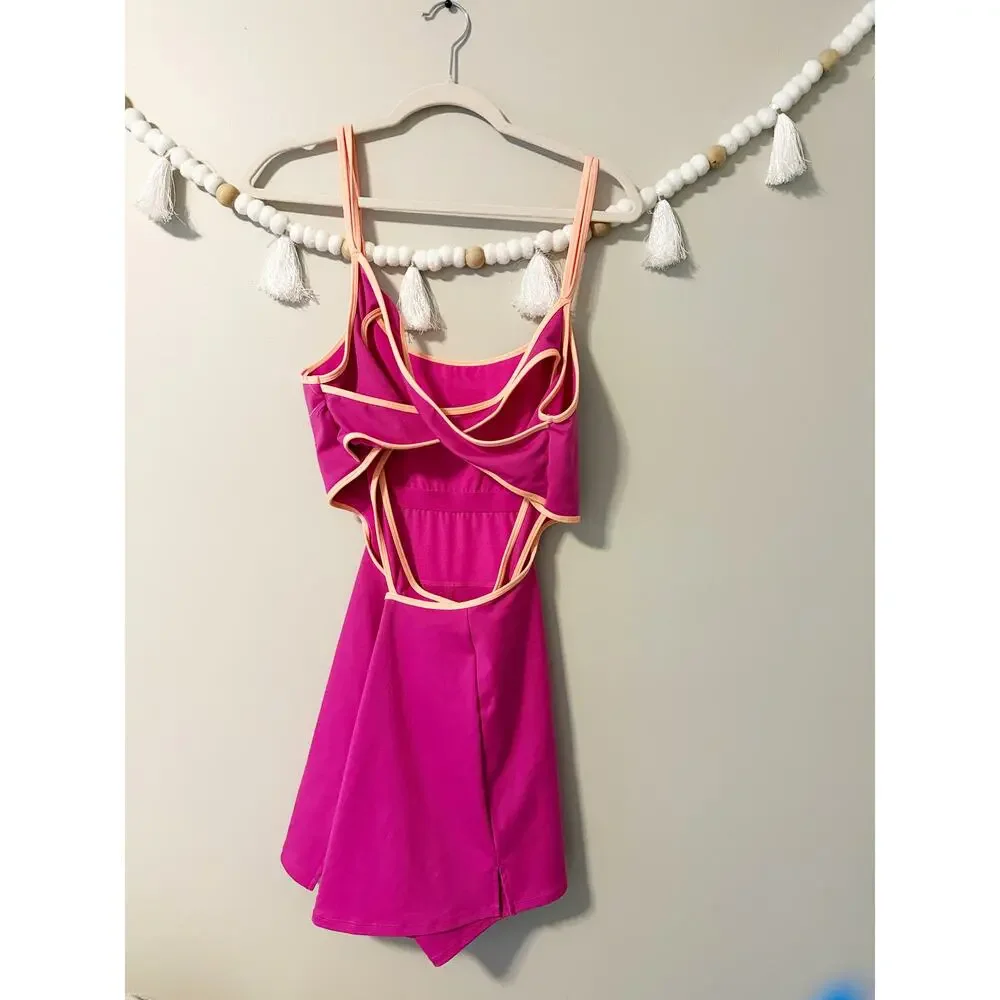 Free People Dress FP Movement One More Serve Tennis Dress Cutout Womens XL NWOT